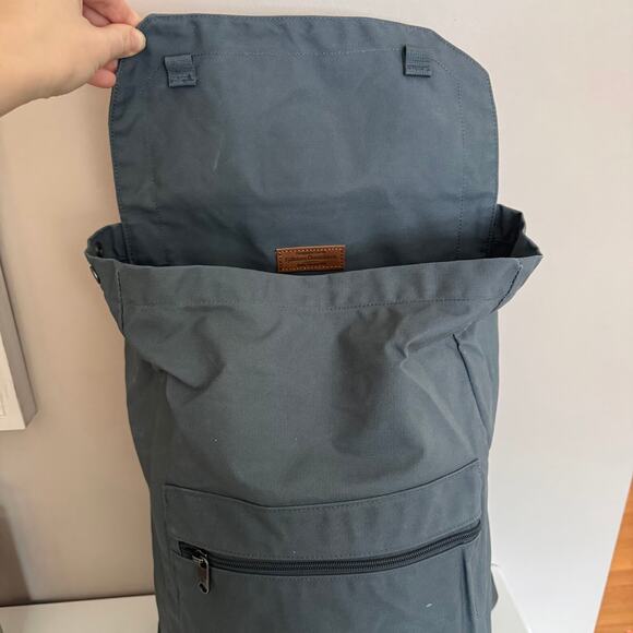 Fjällräven Foldsack No 1 Backpack Blue Foldover Style G-1000 Water Resistant Bag - Picture 4 of 10